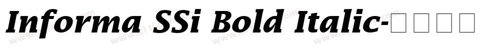 Informa SSi Bold Italic字体转换 Informa SSi Bold Italic字体转换
